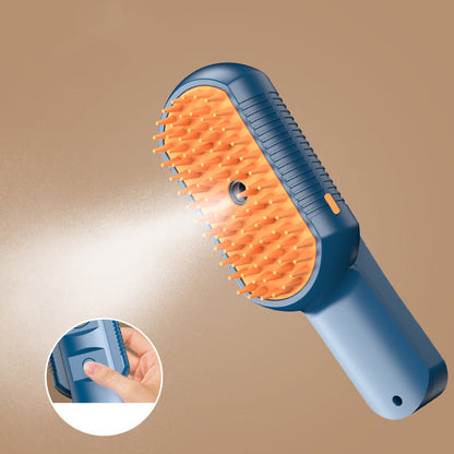 🚀 Escova de Massagem com Spray para Animais de Estimação (Recarregável) – Higiene e Massagem para Cães e Gatos 🐱🐶✨