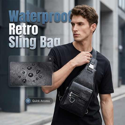 🎒 50% DESCONTO AGORA! 🧳 Bolsa a tiracolo retro para homem em pele sintética impermeável – Resistente à água, arrumação inteligente e conforto ergonómico – Essencial para o dia a dia ✨