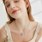 Colar Gota Azul Elegante para Mulher