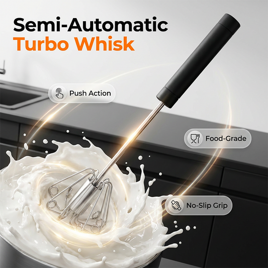🔥🔥Batedor de ovos manual semiautomático em aço inoxidável🎁