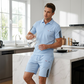 👕 Conjunto Masculino Casual com Gola Clássica – Conforto, Estilo e Respirabilidade para o Dia a Dia