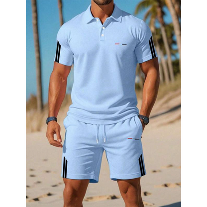 👕 Conjunto Masculino Casual com Gola Clássica – Conforto, Estilo e Respirabilidade para o Dia a Dia