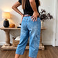 📢Liquidação de Meia Temporada: 50% de desconto – por tempo limitado ⏰Calça Jeans Feminina Casual Cropped Elástica