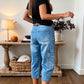 📢Liquidação de Meia Temporada: 50% de desconto – por tempo limitado ⏰Calça Jeans Feminina Casual Cropped Elástica
