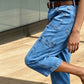 📢Liquidação de Meia Temporada: 50% de desconto – por tempo limitado ⏰Calça Jeans Feminina Casual Cropped Elástica