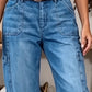 📢Liquidação de Meia Temporada: 50% de desconto – por tempo limitado ⏰Calça Jeans Feminina Casual Cropped Elástica