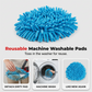 🧹 Recargas de Chenille para Mopa Giratória – Almofadas de Microfibra Ultra-absorventes | Uso Seco e Húmido | Laváveis à Máquina | Compatíveis com a Maioria dos Mops Giratórios ✨