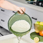 🍚 50% DE DESCONTO! 🥣 Taça-passadeira multifuncional para arroz com pega – Passadeira integrada, pega antiderrapante, ideal para lavar, escorrer e servir arroz e legumes 🥗