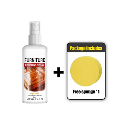 🥳PROMOÇÃO IMPERDÍVEL DE 2026🥳💞MAIS DE 50 MIL UNIDADES VENDIDAS!💎🖼️50% DE DESCONTO! Spray para polir móveis – Restaura instantaneamente o brilho da madeira, nutre e protege. Inclui esponja macia. Revitaliza móveis antigos! 💫🛋️