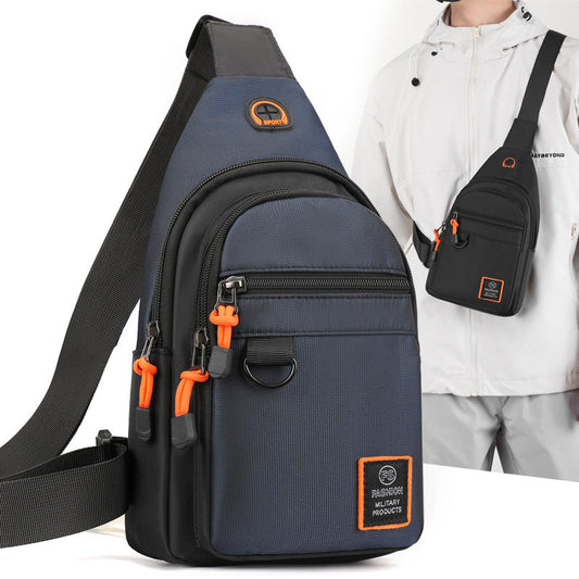 🎒 OFERTA POR TEMPO LIMITADO: 50% DE DESCONTO! ✨ Bolsa transversal impermeável com vários bolsos – Armazenamento organizado, alça ajustável, entrada para fone de ouvido 🌧️