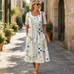 🌸👗Vestido feminino casual com estampa floral