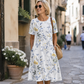 🌸👗Vestido feminino casual com estampa floral