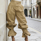 👖🎉 Calças femininas estilo «lanterna» com pregas e babados nas bainhas – Leves e arejadas – Perfeitas para o verão, para a praia ou para um look boho romântico – femininas e confortáveis 🌸