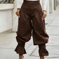 👖🎉 Calças femininas estilo «lanterna» com pregas e babados nas bainhas – Leves e arejadas – Perfeitas para o verão, para a praia ou para um look boho romântico – femininas e confortáveis 🌸