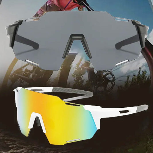 🔥🔥Óculos de ciclismo com armação grande e proteção antirreflexo