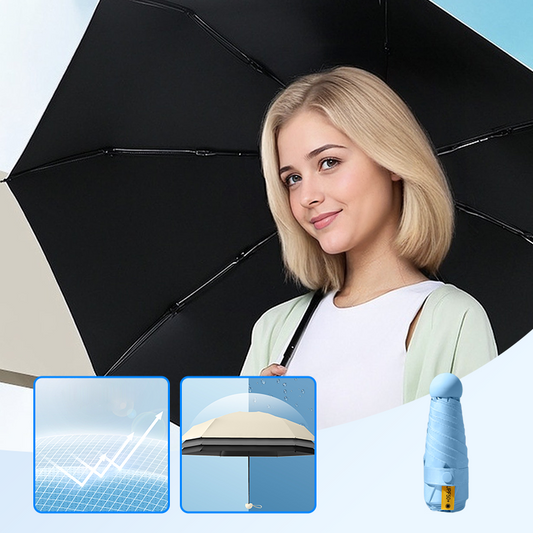 Guarda-chuva dobrável compacto com proteção UV