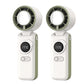 Ventilador portátil dobrável com compressa de gelo.