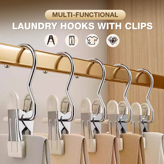 🛒🛒🛒Ganchos multifuncionais para lavanderia com prendedores
