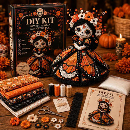 💀🧵 Kit de artesanato Noiva Esqueleto – completo, detalhado, perfeito para decoração de Halloween!