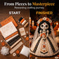 💀🧵 Kit de artesanato Noiva Esqueleto – completo, detalhado, perfeito para decoração de Halloween!