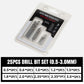 Titanium-plated high-speed steel drill bit set (multiple sets of specifications)