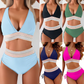 ✨Nova Chegada✨👙Conjuntos de biquíni de cintura alta com controle da barriga e bloco de cores