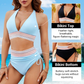 ✨Nova Chegada✨👙Conjuntos de biquíni de cintura alta com controle da barriga e bloco de cores
