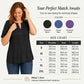 🌸 50% DESCONTO AGORA! 🌸 Blusa casual para mulher com decote em V e pregas