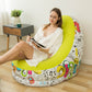 🥳💞 Mais de 50 mil vendidos! 🛋️🎁 50% de desconto! Poltrona insuflável com puff e bomba elétrica – PVC com toque aveludado, suporta 150 kg, pronta em 2 minutos! Relaxe com conforto! ✨💪