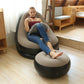 🥳💞 Mais de 50 mil vendidos! 🛋️🎁 50% de desconto! Poltrona insuflável com puff e bomba elétrica – PVC com toque aveludado, suporta 150 kg, pronta em 2 minutos! Relaxe com conforto! ✨💪