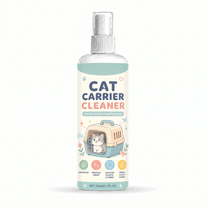 Spray de limpeza para caixa de transporte portátil de gatos