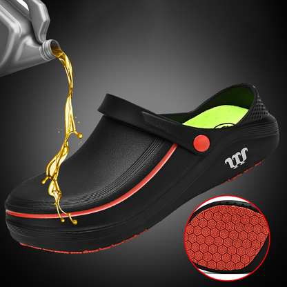 👟🍳 50% DESCONTO! Calçado antiderrapante para cozinha e trabalho – resistente à água e ao óleo, respirável e confortável; ideais para chefs, médicos e profissionais de saúde 🏥✨