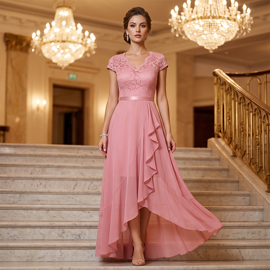 👰‍♀️✨Vestido de noite elegante em renda｜Vestido de festa de luxo em renda para casamento e cocktail
