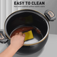 Panela de sopa de grande capacidade com revestimento esmaltado para micro-pressão