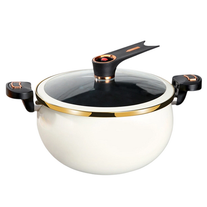 Panela de sopa de grande capacidade com revestimento esmaltado para micro-pressão