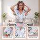 🎉 POR TEMPO LIMITADO, 50% DE DESCONTO! 🔥Blusa casual para mulher com decote em V e estampado floral.