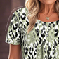 ⏳ Desconto de 50% por tempo limitado! 🔥Blusa casual de mulher estampada de manga curta e gola redonda