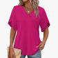 🎉 POR TEMPO LIMITADO, 50% DE DESCONTO! 👚 Blusa com decote em V e manga curta – Brisa suave para mulher 🌸