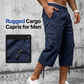 👖🔧 OFERTA POR TEMPO LIMITADO: 50% DESCONTO! 🛠️Calça Capri para Homem com Vários Bolsos – 5 bolsos utilitários e tecido resistente – Leve tudo, para qualquer lugar.