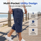 👖🔧 OFERTA POR TEMPO LIMITADO: 50% DESCONTO! 🛠️Calça Capri para Homem com Vários Bolsos – 5 bolsos utilitários e tecido resistente – Leve tudo, para qualquer lugar.