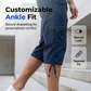 👖🔧 OFERTA POR TEMPO LIMITADO: 50% DESCONTO! 🛠️Calça Capri para Homem com Vários Bolsos – 5 bolsos utilitários e tecido resistente – Leve tudo, para qualquer lugar.