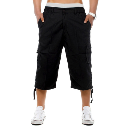 👖🔧 OFERTA POR TEMPO LIMITADO: 50% DESCONTO! 🛠️Calça Capri para Homem com Vários Bolsos – 5 bolsos utilitários e tecido resistente – Leve tudo, para qualquer lugar.