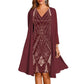 💃✨ Elegante Conjunto de Vestido Chiffon 2 Peças – Vestido + Cardigan Fluido para Eventos e Ocasiões Especiais