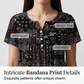 Blusa casual para mulher com decote em V