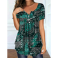 Blusa casual para mulher com decote em V