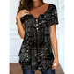 Blusa casual para mulher com decote em V