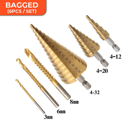 🔥Promoção Imperdível🔥Conjunto de Brocas para Revestimento em Titânio (6 peças)