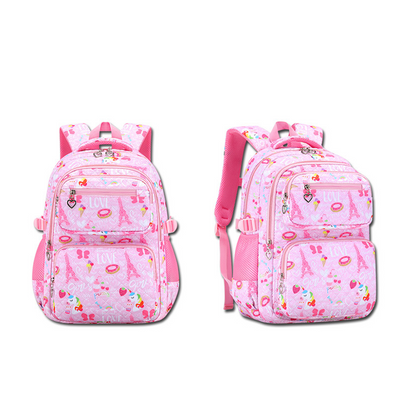 Mochila escolar fofa para mulher com vários bolsos