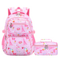 Mochila escolar fofa para mulher com vários bolsos