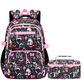 Mochila escolar fofa para mulher com vários bolsos